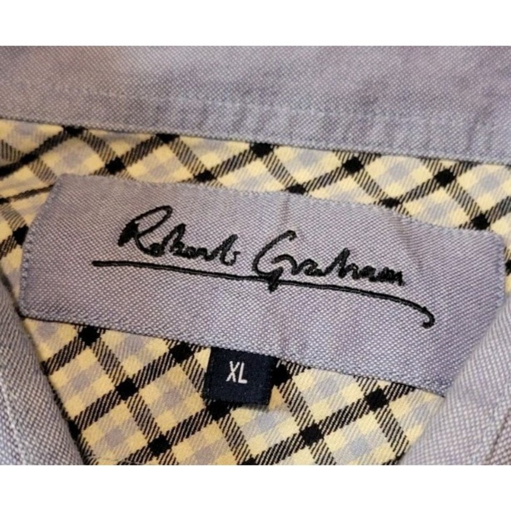 ROBERT GRAHAM FLIP CUFF MENS COTTON BUTTON DOWN SIZE XL - Picture 6 of 10